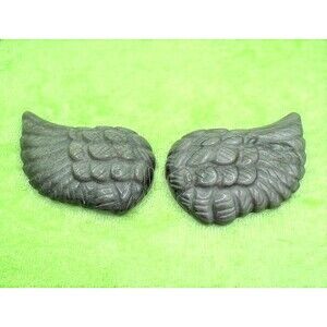Silver Sheen Obsidian Angel Wings - 1 pair